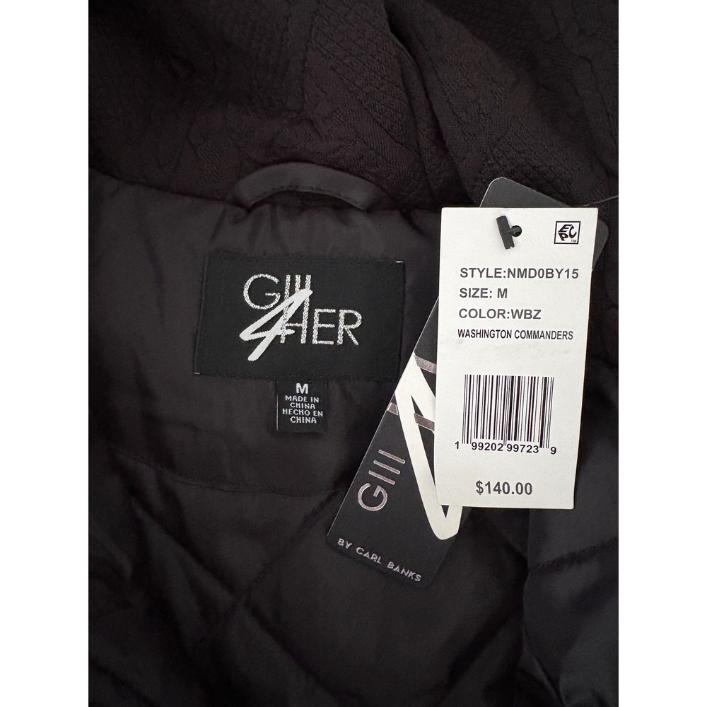 NWT Women's G-III 4Her Washington Commanders Hooded Jacket - Medium - Black - Picture 5 of 6